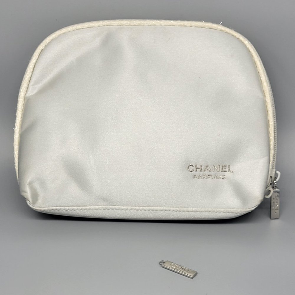 Chanel Parfums Satin Cosmetics Bag